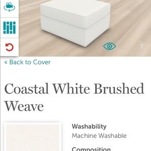 Lovesac Coastal White Brushed Weave Seat Cover